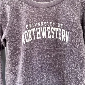 University of Northwestern purple fleece crewneck sweater women's‎ size medium thumbnail 2
