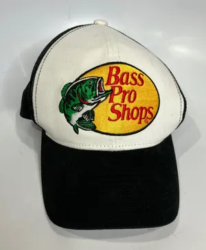 Bass Pro trucker hat‎ white with black mesh one size fits most thumbnail 1