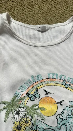 Garage Santa Monica  Crop Top thumbnail 3
