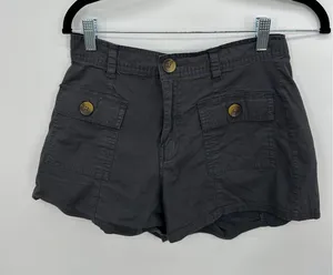 Vuori Women Small Charcoal Grey Ripstop Utility Shorts VW3039 Elastic Back Cargo thumbnail 1