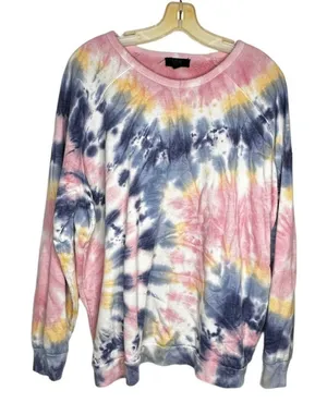 Modern Canvas Tie Dye Shirt Pink Size XXL thumbnail 1