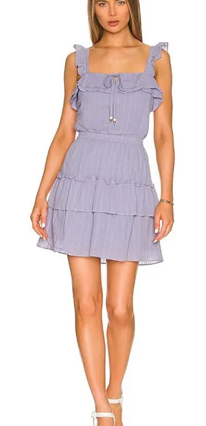 Heartloom x Revolve Rianne Dress‎ in Pond Lavender Tiered Women’s Size S Cottage thumbnail 1