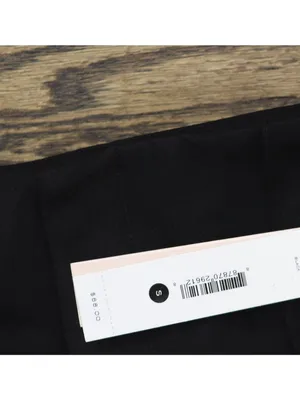 NWT Aqua Pleated Ponte Flare Pants AQ-PA4289 Black S thumbnail 6