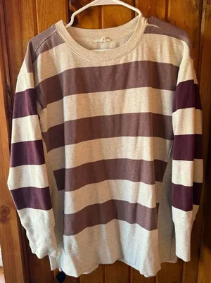 Maurice's Striped Long Sleeve Sweater Oversized Casual Comfy Pullover Size‎ M thumbnail 1