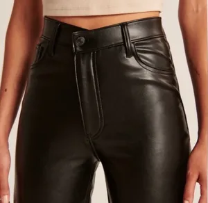 Abercrombie cross waist faux leather pants thumbnail 4