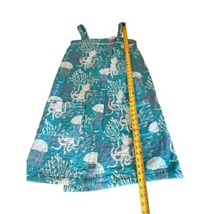 Mahogany Cotton Quilted Wrap Towel Dress Ocean Sea Life Print Womens L XL thumbnail 7