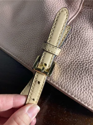 Michael Kors pebbled leather Women's Blush Pink Tote Bag with Tan Straps thumbnail 11