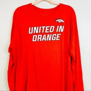 NFL Team Apparel Denver Broncos United In Orange Long Sleeve‎ Top XL thumbnail 5