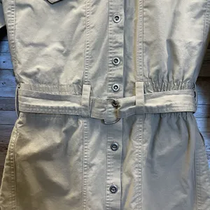 Vintage Together‎ Clothing Co Womens 10M Dress 1980s Cotton Safari Khaki Belt thumbnail 10