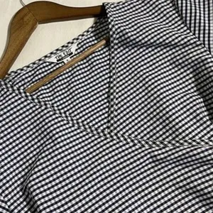 The Edit by Seventeen Juniors M Blue White Gingham Wrap Dress Puff Sleeve NWT thumbnail 9
