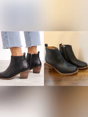 Frye Alton Chelsea Boots Women 6M Black Leather Ankle Boot Block Heel thumbnail 2