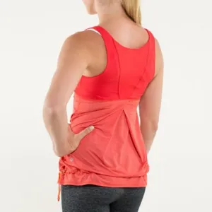 Lululemon Run Ta Ta Topper Tank in Love Red Orange‎ Sz 4 thumbnail 2