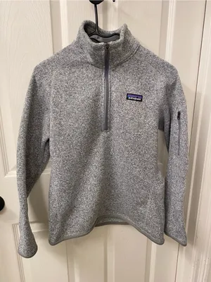 Patagonia Heather Gray 1/4-Zip Women's Sweater Fleece thumbnail 3