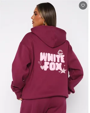 White Fox Boutique 11th Street Sweet Kisses Oversized Hoodie S/M thumbnail 2