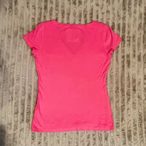 Abercrombie & Fitch‎ Y2K Womens Pink V-Neck Short Sleeve Pocket T-Shirt Size M thumbnail 6