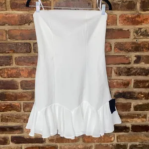 NWT Lulu's Eirian White Strapless Pleated Mini Dress Women's Size Large thumbnail 3