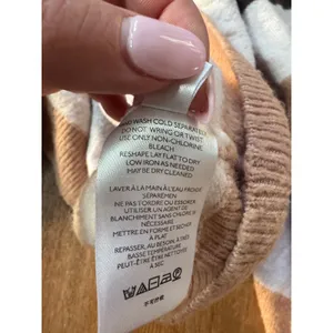 Urban Outfitters Striped Knit Sweater Women's Small‎ Crew Neck Long Sleeve Beige thumbnail 4