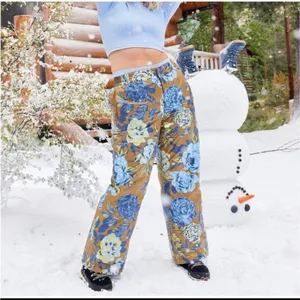 Offline by Aerie Bronze Floral Chillside Snow Puffer Ski Pants Sz L NEW‎ thumbnail 14
