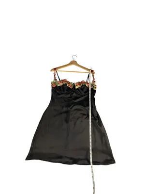 Princess Polly Kenzie Black Satin Floral Applique Bustier Mini Dress Size 10 thumbnail 8