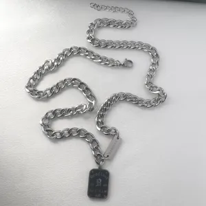 Good Luck Pendant Necklace for Men Women Streetwear Punk Hip Hop Unisex Style thumbnail 5