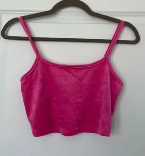 H&M Pink Crop Tank Top thumbnail 1