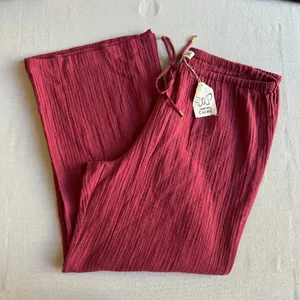 Johnny Was Calme Red Gauze Cotton Boho Beach High Slit Pant BNWT thumbnail 1