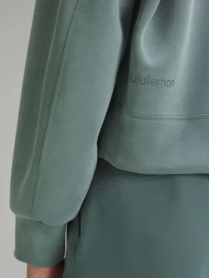 Lululemon Softstreme Perfectly Oversized Cropped Crew Green Size 4 As-Is Stains thumbnail 2