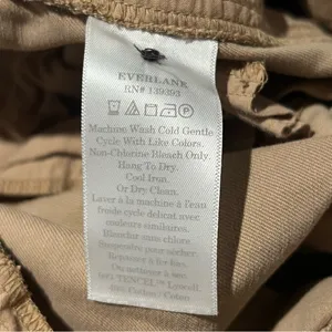 Everlane Draper Pleated Pant Khaki Ash Brown High Rise Wide Leg Size 8S thumbnail 11