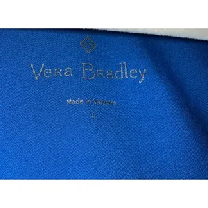 Vera Bradley Scrub Top Women Large Blue Paisley Trim V-Neck Medical Nursing‎ thumbnail 2