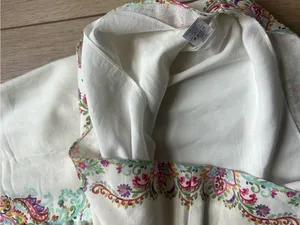 Anthropologie Ciebon White Embroidered V-Neck Shift Dress Floral Sleeveless Sm thumbnail 13