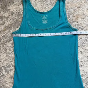 vintage y2k fairy indie boho blue/teal ribbed tank top size medium 100% cotton thumbnail 5