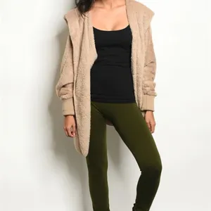 F&F Fleece Warmer High-Waist Olive Green Full Length Leggings thumbnail 4