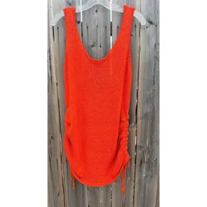 SNDYS Byron Women's Burnt Orange Crochet Scoop Back Mini Dress Sz Small thumbnail 3