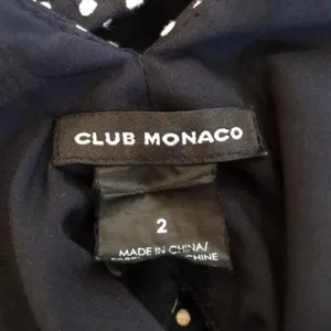 Club Monaco Marci Mini Dress Aviator Navy White Dots thumbnail 4