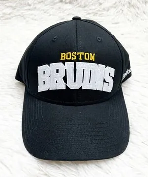 Reebok Women's NHL Boston Bruins Hockey Black SnapBack Sequin‎ Cap Hat OS NEW thumbnail 1