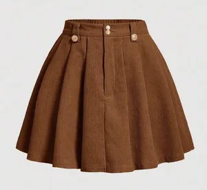Shein Corduroy Pleated Mini Skirt thumbnail 1
