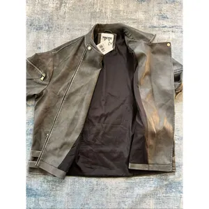 NWT! Princess Polly Curve Magnets Faux Leather Jacket Washed Charcoal Size US 14 thumbnail 4