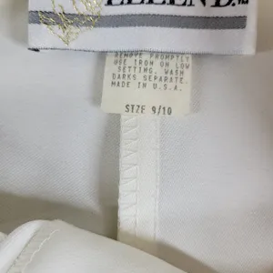 Vintage‎ Ellen D Womens Pants 9/10 White Pleated Belted Tapered Ankle Career thumbnail 6