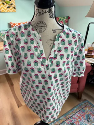 J.Crew Floral Top thumbnail 1