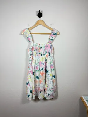 Abercrombie x The Trevor Project Floral Mini Dress Puff Strap Pride M thumbnail 6