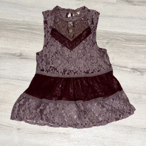 Free People Women's Purple Blouse thumbnail 1