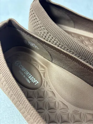 Comfort&soft‎ Knit Ballet Flat in Taupe Breathable Ballet Flats size 11 W thumbnail 9