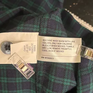 Duluth Trading Co Seawool‎ Plaid Henley Top Green Blue Long Sleeve 3237-97 thumbnail 9