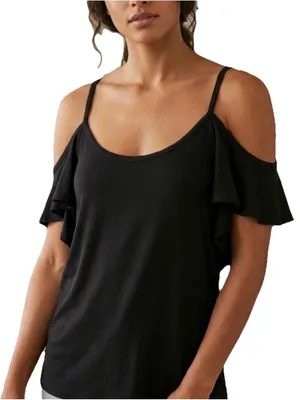 Daydreamer Women’s Black Spaghetti Strap Tank Top Size Medium thumbnail 1