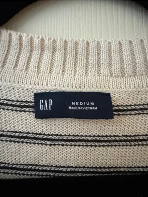 GAP Striped V-Neck Button Sweater Vest thumbnail 2