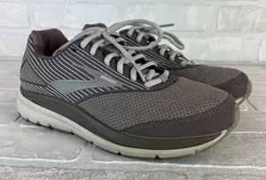 Brooks Addiction Walker Suede‎ Sneaker Shoes Womens 8 Shark Alloy Oyster Lace Up thumbnail 1