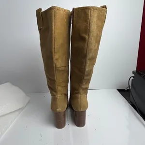 Enzo Angiolini Eajenya Tan Suede Knee High Block Heel Boots Womens 9M thumbnail 3