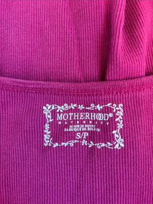 Motherhood Maternity Ribbed Scoop Tank - Fuchsia thumbnail 4