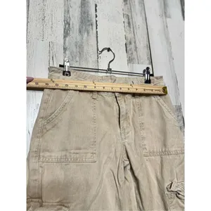 Miami Vice Cargo Pants Size small Beige Wide Leg Loose Fit Tan thumbnail 5