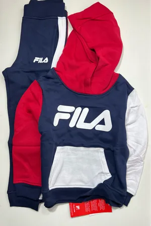 Fila little boys 2 pcs jogger with hooded pullover, size 4 Navy/red thumbnail 2